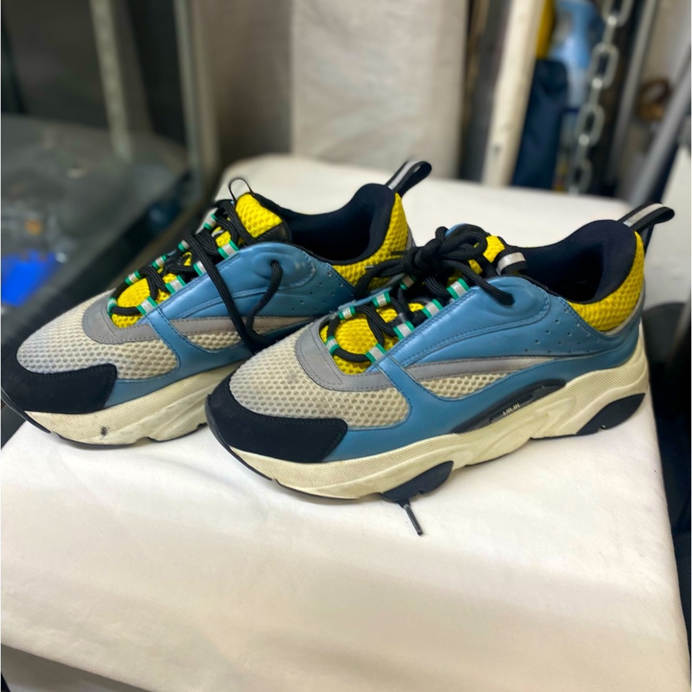 Dior B22 Trainer Blue Yellow Size 8M